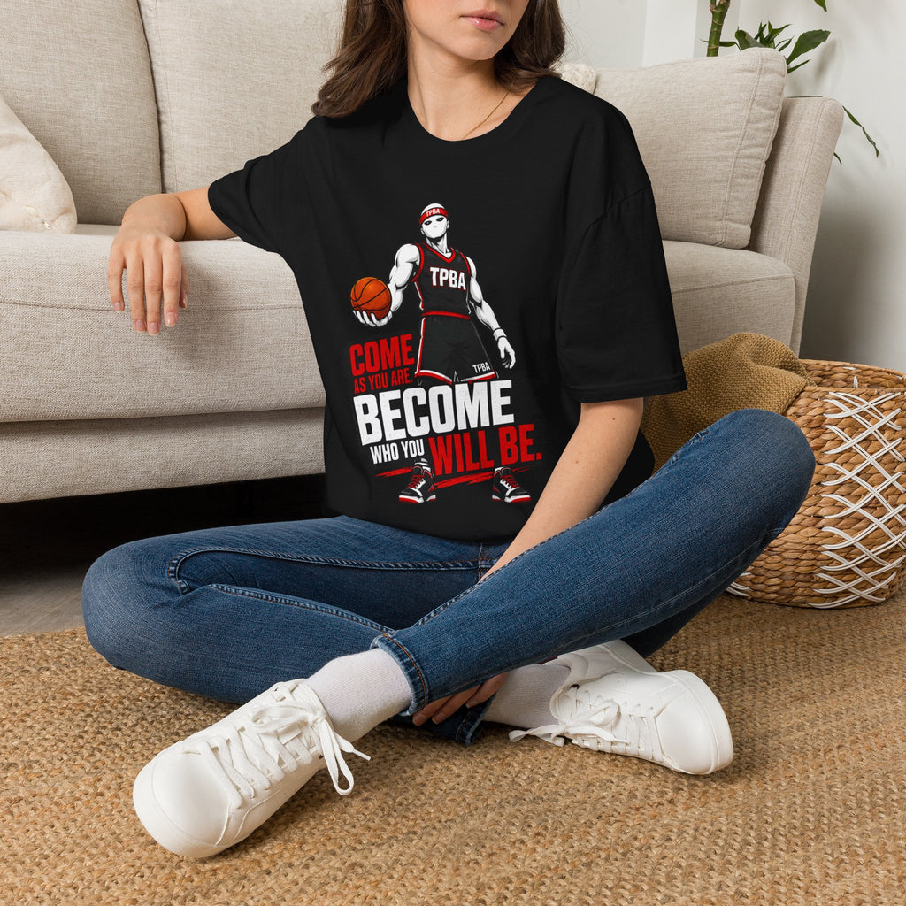 Basketball Motivational T-Shirt — “Become Who You Will Be”