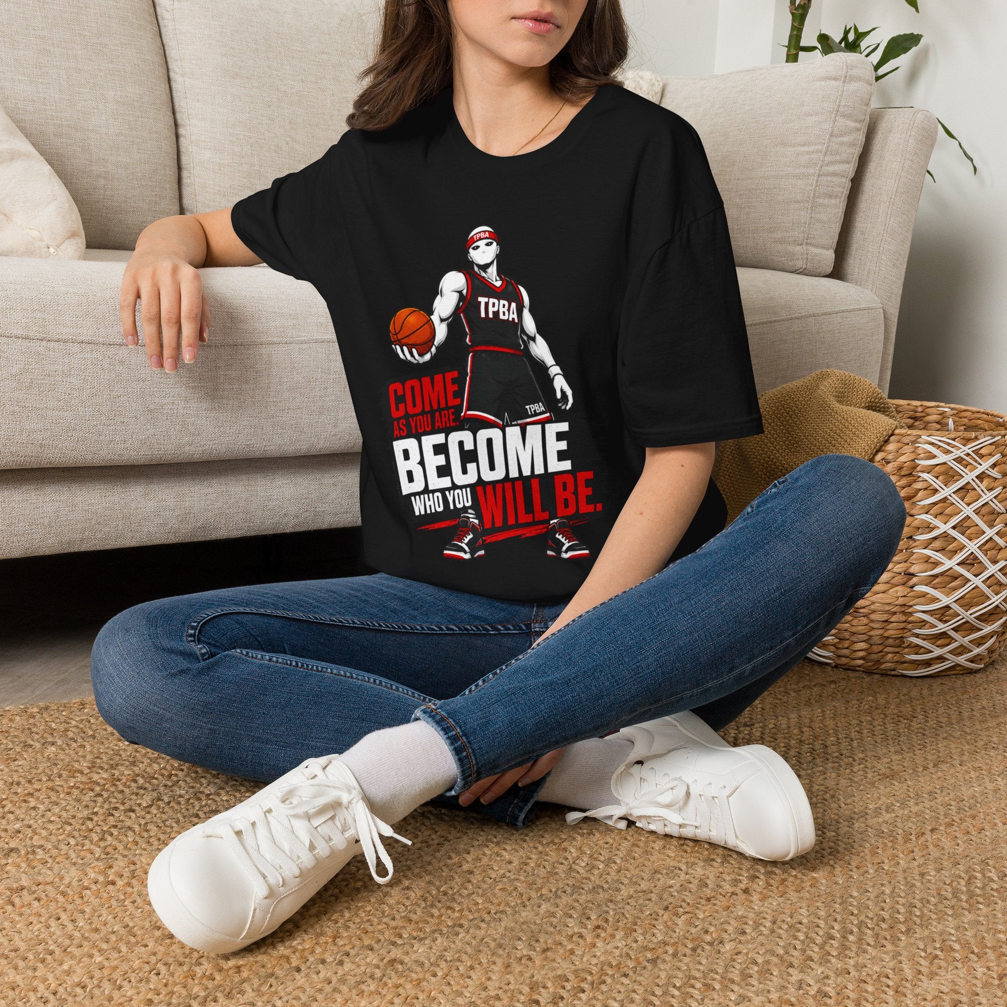 Basketball Motivational T-Shirt — “Become Who You Will Be”