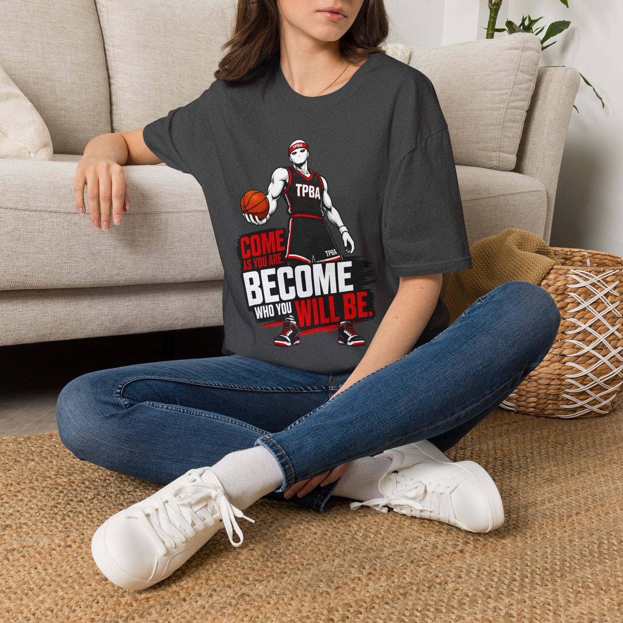 Basketball Motivational T-Shirt — “Become Who You Will Be”