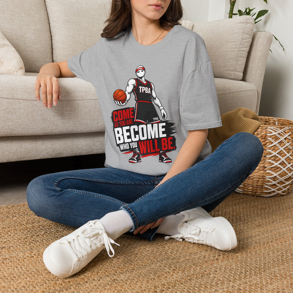 Basketball Motivational T-Shirt — “Become Who You Will Be”